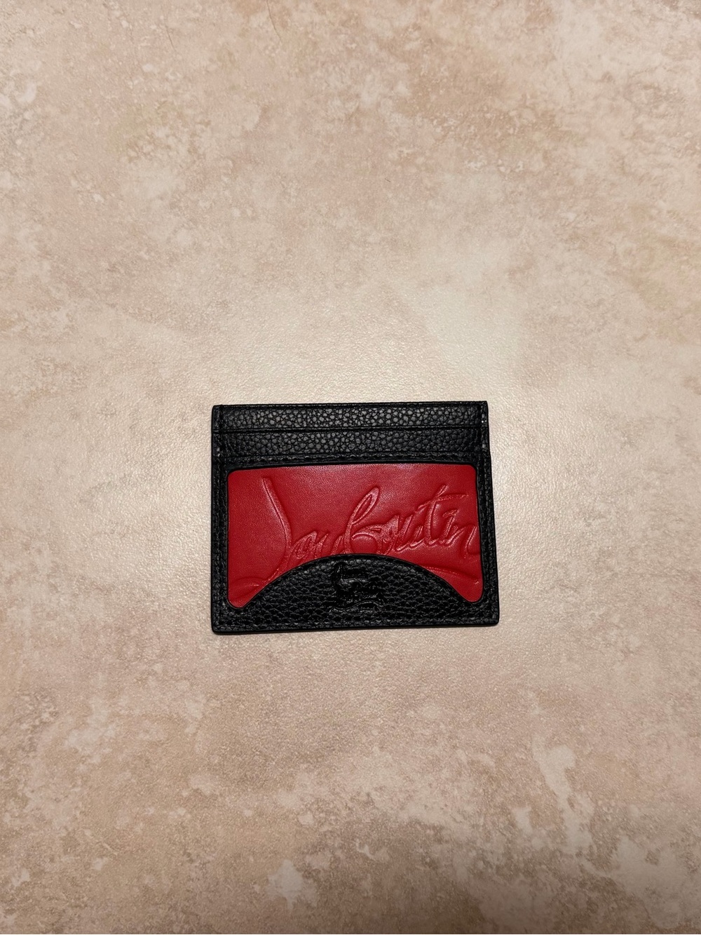 Red bottom cardholder